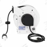 KH INDUSTRIES Cord Reel: Ratchet Lock, 50 ft Cord Lg, 12 AWG, SJOW, 5-20P Cord Lg, 5-20P, White (MPN RTAN3LW-WCL520-J12K). Key specifications — Retractable Cord Ending NEMA Configuration: 5-20P; Feeder Cord Ending NEMA Configuration: 5-20P; Brand: KH INDUSTRIES.