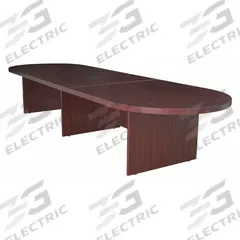 REGENCY Conference Table: Racetrack Oval, Laminate, Mahogany, 144 in Overall Lg, 52 in Overall Wd (MPN LCTRT14452MH). Key specifications — attr987891: Slab Leg; attr987894: Laminate; attr987867: PVC; attr987857: REGENCY; attr987872: Wood.