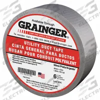 APPROVED VENDOR Duct Tape: Light Duty, Gray, 1 7/8 in Wd, 60 1/8 yd Lg, 6 mil Thick, 306, Rubber (MPN 26VC84). Key specifications — Backing Material: Polyethylene Coated Cloth; Series: 306.
