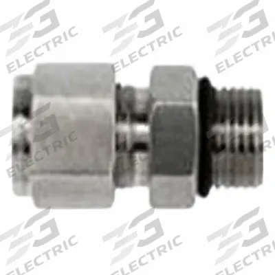 BRENNAN INDUSTRIES Compression Fitting Straight: 3/8 in OD x 1/2 in Pipe Fitting - Clean & Bagged Single-Ferrule Stainless Steel Fittings