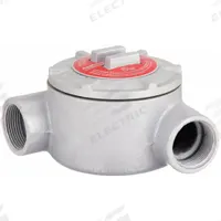 Conduit Outlet Body: Iron, Triple Coat Epoxy Coating, GR, 1 1/2 in Trade Size, Threaded (MPN GRN150). Key specifications — Series: For Standard Body; Compatible Conduit Trade Size: 1-1/2 in; Thread Gender: Female; Hub Style: Threaded; Cover Included: Yes; Body Style: N; Connection Type: Threaded; Back Type: Round.