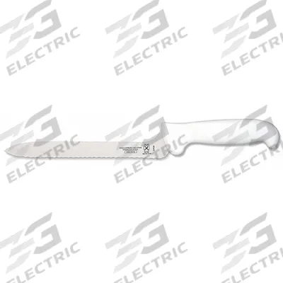 MERCER CUTLERY Utility Knife: Sharp Edge/Wavy Edge, 8 in Overall Lg, Steel Blade - Offset Knives