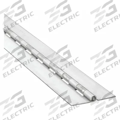 APPROVED VENDOR Piano Hinge: Stainless Steel, 96 in Leaf Ht - Full Surface-Mount Piano Hinges
