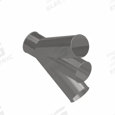 NORDFAB Dust Collection Duct and Fittings: Stainless Steel, For 7 in Duct Dia, 23 in Overall Lg - Branches