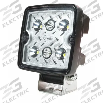 GROTE Vehicle Work Light: Square, Flood, LED, Bracket, Pigtail, Universal, Surface Mount - Vehicle Floodlights