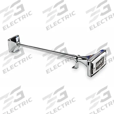 WOLO Air Horn: 12V DC, High Tone, Air, Silver, Chrome Plated, 130 dB Sound Level - Max - Air-Powered Horns