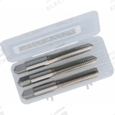 CLEVELAND Tap Kit: 3/8"-16 UNC, H3 / 3B, 3 Flute - Three-Piece Hand Tap Sets