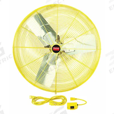 Dayton Fan Head: 30 in Blade Dia, 2 Speeds, 115V AC, 1/2 hp Motor - High-Visibility Industrial Fan Heads