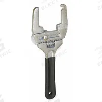 APPROVED VENDOR Adjustable Wrench: Cast Iron, 10 1/2 in Handle Lg, 10 1/2 in, Smooth, Adj, Open End (MPN 34A518). Key specifications — attr326397: 1 in to 3 in; attr326394: No; attr524928: Cast Iron; attr542334: Open End; attr522391: Sink Drain Wrench; attr326393: 10-1/2 in; attr326150: APPROVED VENDOR; attr542335: Non-Slip Rubber Grip Handle.