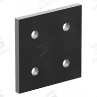 Square Flat Plate: Square Flat Plate, 15 Series, 1/4 in x 3 in x 3 in, For 21/64 in Slot Wd, 4 Holes (MPN 4367-BLACK). Key specifications — Material: Aluminum; Brand: 80/20; Finish: Anodized.