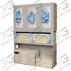 BOWMAN DISPENSERS Dental Organizer: 17 5/8 in Overall Wd, 5 1/16 in Overall Dp, 7 Compartments (MPN MD-100). Key specifications — Material: Plastic; Color: Brown; Brand: BOWMAN DISPENSERS; Product Type: Dental Organizer; Compatible Dispensing Product: Multi-Fold Towels.
