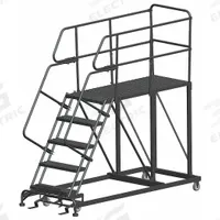 BALLYMORE Mobile Work Platform: 4.2 ft Platform Ht - Max, 36 in x 60 in, Steel, 800 lb Load Capacity (MPN SEP5-3660). Key specifications — Folding: Not Foldable; Mobility: Rolling; Brand: BALLYMORE; Color: Gray; Height Adjustability: Fixed Height; Includes Handrails: Handrails Included; Locking Mechanism: Foot-Activated Step Lock; Handrails: Includes Handrails.