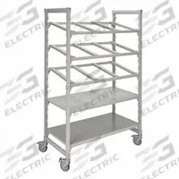 CAMBRO Flex Station: 4 Traverses, 75 1/4 in Ht, 24 in Dp, NSF Certified, Speckled Gray, 48 in Lg (MPN CPM244875FX5)