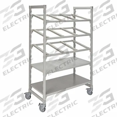 CAMBRO Flex Station: 4 Traverses, 75 1/4 in Ht, 24 in Dp, NSF Certified, Speckled Gray - Furnishings, Appliances and Hospitality