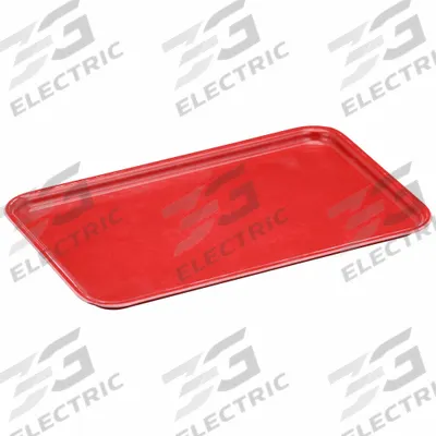 MOLDED FIBERGLASS Lid: 9 3/4 in x 6 1/8 in, Red - Lids for Extreme-Temperature Stacking & Nesting Totes