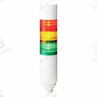 PATLITE Tower Light Assembly: 3 Tier, Sounder Tier Included, IP65, Amber/Green/Red, Direct Wire (MPN LR6-302WCBW-RYG). Key specifications — Manufacturer Part Number: LR6-302WCBW-RYG; Brand: PATLITE; Operating Voltage: 24V DC; Light Tier Color: Amber.