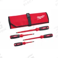 MILWAUKEE Tether Ready Insulated Screwdriver Set: 1-10 Pieces, 4 Pieces, Phillips/Slotted Tip (MPN 48-22-2204). Key specifications — attr1205274: MILWAUKEE; attr1205269: 1/4 in.