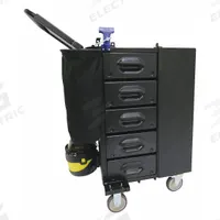 MOBILE SHOP Tool Utility Cart: Black / Black Drawer, 16 in Wd, 36 in Dp, 39 1/2 in Ht, No Lid (MPN MS-H3O-B). Key specifications — attr1116772: MOBILE SHOP; attr1116768: Padlock.
