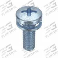 SEMS Screw: Split Lock, #8-32 Thread Size, 1/2 in Lg, Steel, Zinc-Plated, Pan, Phillips, 100 PK (MPN MPPLI0-800500-100P). Key specifications — Drive Size: #2.