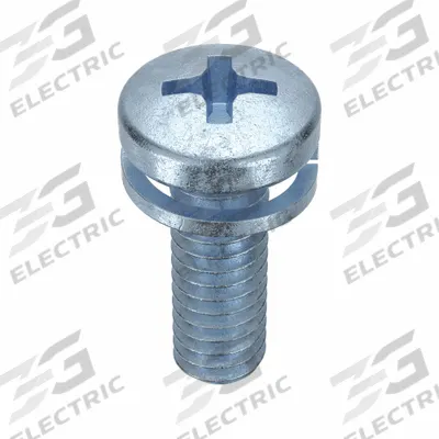SEMS Screw: Split Lock, #8-32 Thread Size, 1/2 in Lg, Steel, Zinc-Plated, Pan - Machine Screws with Split Lock Washers