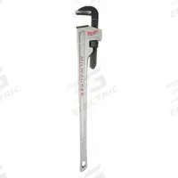 MILWAUKEE Pipe Wrench: Aluminum, 6 in Jaw Capacity, Serrated, 48 in Overall Lg, Ergonomic (MPN 48-22-7248). Key specifications — attr309808: Ergonomic; attr309815: Aluminum; attr324941: MILWAUKEE.