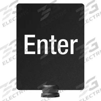 LAVI Sintra Sign: Black, Enter Message, 14 in Overall Lg - Signs for Post Tops
