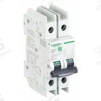 SCHNEIDER ELECTRIC IEC Miniature Circuit Breaker: 6 A Amps, 14kA at 120/240V AC, Screw Clamp, C60BP (MPN M9F42206). Key specifications — DC Voltage Rating: Not Rated; Brand: SCHNEIDER; Max. AIR Rating: 14kA at 120/240V AC; Terminal Connection: Screw Clamp; AC Voltage Rating: 240/277/480V AC.