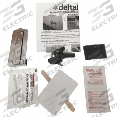 DELTA LOCK Sliding Door Lock: 1 1/4 in Lg, 2 1/8 in Wd - Locks for Sliding Doors