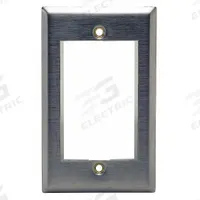 HUBBELL PREMISE WIRING Wall Plate: 1 Gang, Flat Module, Silver, Stainless Steel (MPN IMSS1). Key specifications — attr1232927: HUBBELL PREMISE WIRING; attr1232925: Stainless Steel; attr1232906: Silver; attr1232910: Horizontal; attr1233516: Flat.
