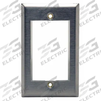 HUBBELL PREMISE WIRING Wall Plate: 1 Gang, Flat Module, Silver - Modular Keystone Wall Plate Frames
