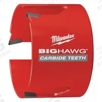 MILWAUKEE Hole Cutter: 4 in Saw Dia., 3 Teeth, 2 1/8 in Max. Cutting Dp, 5/8"-18 Thread Size (MPN 49-56-9245). Key specifications — attr1098040: 5/8"-18; attr1098049: MILWAUKEE.