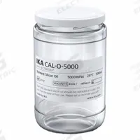 IKA Silicon Oil: 5,000 cps Viscosity, 500 mL Volume, Clear Glass, Jar, Liquid, 12 mo Shelf Life (MPN 25000437). Key specifications — Brand: IKA; Compatible Product Type: Viscometers.