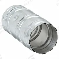 Gas Vent Elbow: 4 in Duct, 8 3/4 in Lg, Steel, Category I, Galvanized Steel (MPN 4EAL). Key specifications — Finish: Galvanized; Brand: AMERI-VENT; Product Type: Gas Vent Pipe; Material: Steel; Connection Type: Snap Lock; Vent Material: Outer Galvanized Steel w/ Inner Aluminum Liner.