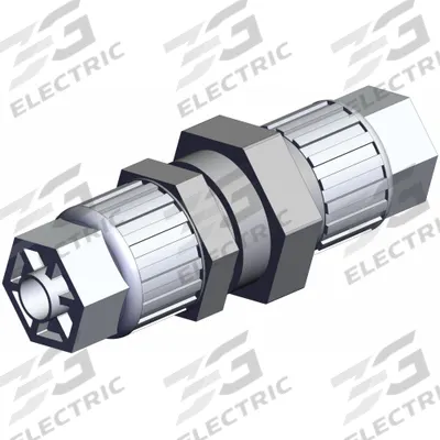 SMC High Purity Tube Fitting: 1/4 in OD x 1/4 in OD Size, Compression x Compression - PFA Compression Tube Fittings