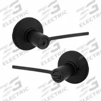 KWIKSET Door Lever Lockset: Office Lever Locksets, Black, ADA Compliant (MPN 405LRL-RDT-514-SMT-6AL-RCS). Key specifications — attr1024149: Not Ligature-Resistant; attr1011488: KWIKSET; attr1011524: No Message; attr1011506: Rose; attr1011485: Yes; attr1059461: Black Painted.