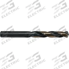 CLE-LINE Mechanics Length Drill Bit: 1/8", 135° Split Point, Black & Gold HSS, 3-Flats Shank (MPN C23834). Key specifications — attr1233794: 0.1250.