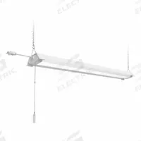 ETI Shop Light: 6,200 lm, 4000K, 65 W Fixture Watt, 120V AC, 42 1/8 in Lg (MPN B02013601A). Key specifications — Brand: ETI; Linkable Up To: 4 Fixtures; Voltage: 120V AC; Color Temperature: 4000K; Emergency Battery Backup: No.