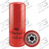 BALDWIN FILTERS Hydraulic Filter: Hydraulic Fluid, 1 3/8"-12 Thread Size, Spin-On, Cellulose (MPN BT9391-MPG). Key specifications — Media Material: Cellulose; Brand: BALDWIN FILTERS; Compatible Fluid Type: Hydraulic Fluid; Compatible Vehicle Make: New Holland; Includes: Integral Gasket; Thread Size: 1-3/8"-12.