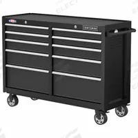 CRAFTSMAN Rolling Tool Cabinet: Black / Black Drawer, 52 in W x 18 in D x 37 1/2 in H, 10 Drawers (MPN CMST98273BK). Key specifications — Brand: CRAFTSMAN.