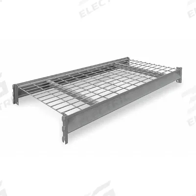 TENNSCO Shelf: 48 in x 24 in, 14 ga Beams, 5 AWG Decking, Galvanized Wire - Wire Decking Bulk Rack Shelf Kits