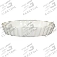 ITI Creme Brule Dish: 7 oz Capacity, 1 1/8 in Overall Dp, 4 1/4 in Overall Wd, 6 1/8 in Overall Lg (MPN SOFO-65-AW). Key specifications — Material: Vitrified Stoneware; Brand: ITI; Color: American White.