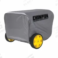 CHAMPION POWER EQUIPMENT Generator Cover: Generator Cover, Champion, Cotton (Liner)/Vinyl (Exterior) (MPN 90016). Key specifications — Manufacturer Part Number: 90016; Compatible with Brand: Champion; Cover Material: Cotton (Liner); Vinyl (Exterior); Fits Generator Size: 4,800 to 11,500 W Portable Generators.