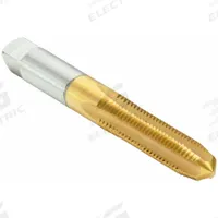 WIDIA GTD Straight Flute Tap: M6x1 Metric, D5, 3 Flute, Plug Chamfer, TiN Coated High Speed Steel (MPN 19909)