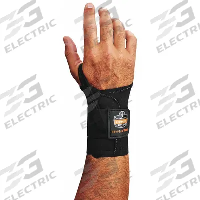 PROFLEX BY ERGODYNE Wrist Support: Left, S Ergonomic Support Size, Black - PROFLEX BY ERGODYNE Single Strap Wrist Support