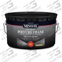 MINWAX Finish: Varnish, Interior, Oil, 2.5 gal Container Size, Wood, Semi-Gloss, Clear, Clear (MPN 71059000). Key specifications — Brand: MINWAX; Transparency: Clear; Use Location: Interior; Sheen: Semi-Gloss; Sub-Brand: Fast-Drying Polyurethane; Color: Clear; Resin Type: Polyurethane.
