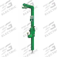 HAWS Shower with Eyewash: Floor Mnt, No Bowl, Galvanized Steel Pipe, Plastic Showerhead, 120 V AC (MPN 8315CTFP). Key specifications — Voltage: 120 V AC; Electrical Connection: Hardwired; Brand: HAWS.