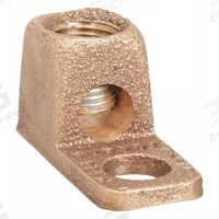 BURNDY Wire Connector: 4 AWG – 1/0 AWG Wire Sizes, 3/8 in Stud Size, Unplated Copper Lug Body (MPN KA25). Key specifications — Brand: BURNDY; For Wire Material: Copper; Maximum Stranded Copper Wire Size: 1/0 AWG; Minimum Stranded Copper Wire Size: 4 AWG; Lug Material: Unplated Copper.