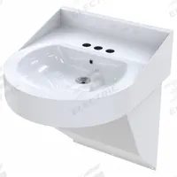BESTCARE Hospital Sink: Stainless Steel, 48 in Bowl Lg, 4 in Bowl Dp, ADA Compliant (MPN WH3740-09). Key specifications — ADA Compliant: ADA Compliant; Color: White; Bowl Shape: D-Shape; Brand: BESTCARE; Sink Mounting Type: Wall.