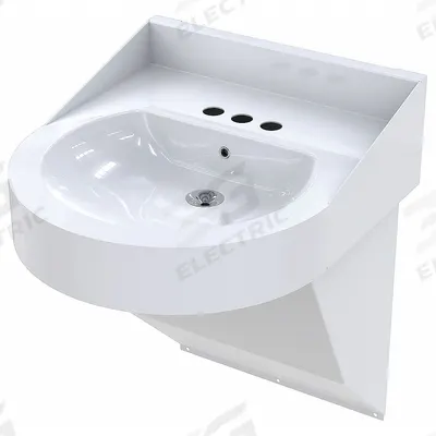 BESTCARE Hospital Sink: Stainless Steel, 48 in Bowl Lg, 4 in Bowl Dp - One-Bowl Institutional Bathroom Sinks