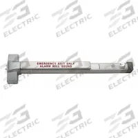 PDQ Exit Device: 36 in Max Door Wd, Chrome (MPN 6300R-626-AL). Key specifications — Product Type: Exit Device; Ligature Resistance: Not Ligature-Resistant; Brand: PDQ; Exit Device Type: Rim; Outside Trim Type: Not Included; Exit Bar Style: Touchbar; ADA Compliant: Yes.